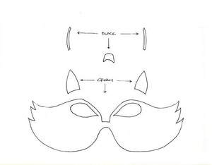 Эскиз маски лисы