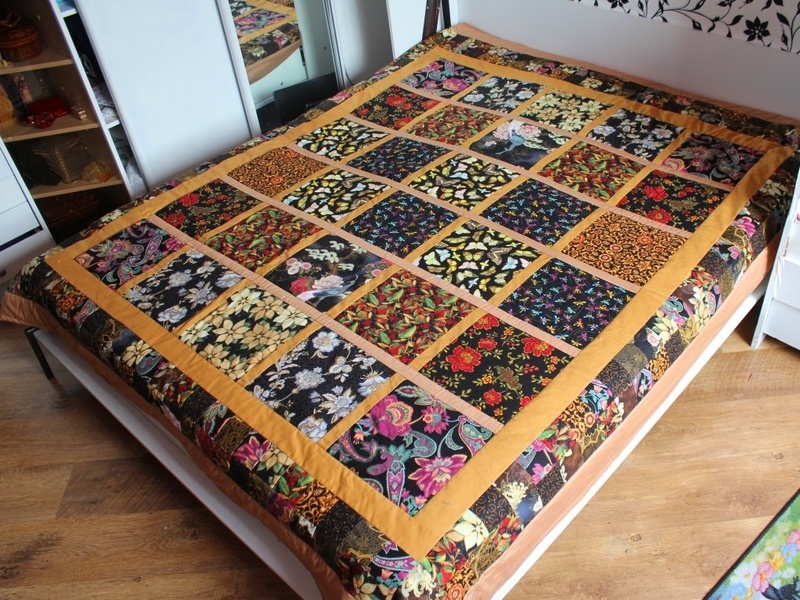 Лоскутное одеяло квадраты с цветами