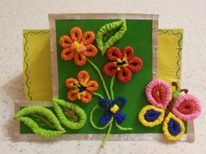 Цветы своими руками для открытки из гофрированной бумаги