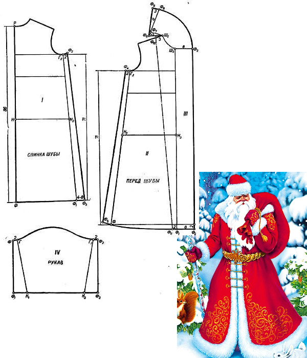 Выкройки костюмов Снегурочки и Деда Мороза | Дама