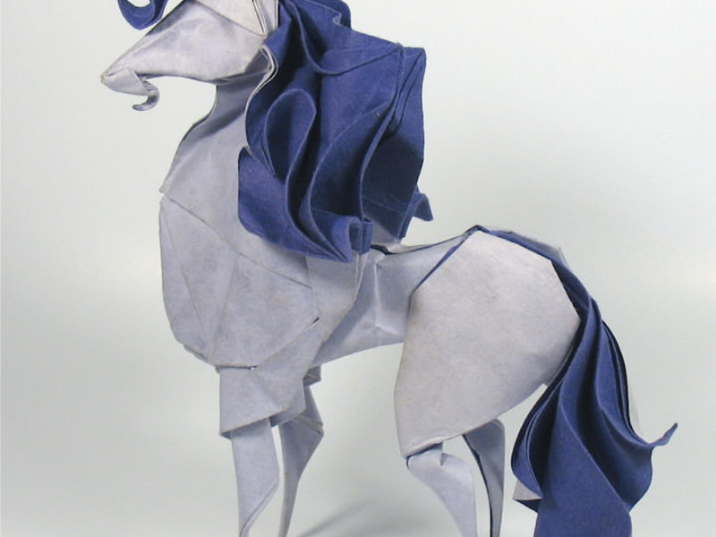 Лошадь в технике мокрое оригами