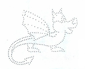Схема вышивки дракончика на картоне