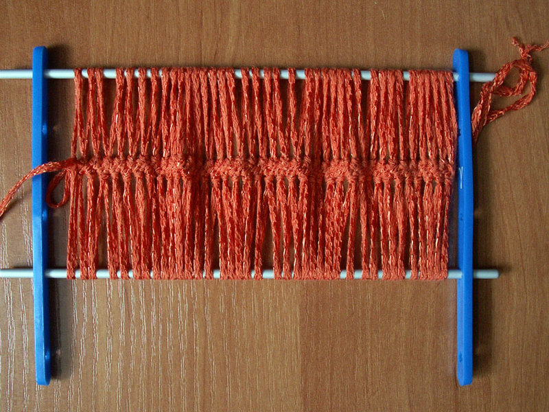 Вязание на вилке