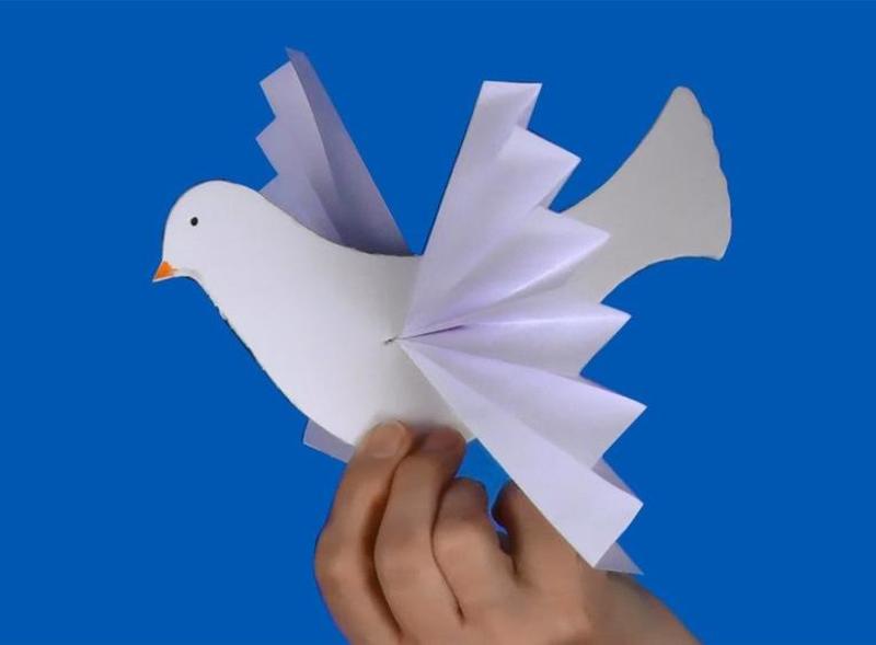 Бумажный голубь своими руками
