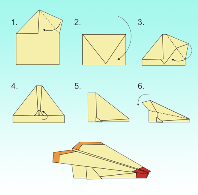 Как сделать бумажный самолётик, который долго летает: особенности  конструкции и схемы изготовления