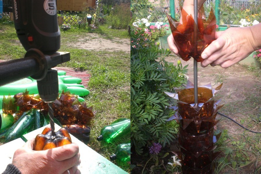 Сборка пальмы из пластиковых бутылок — пошагово для начинающих