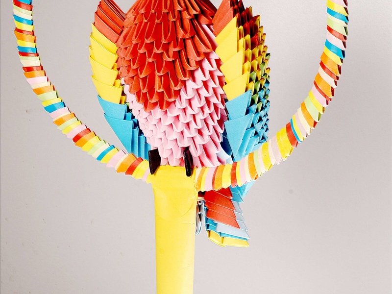 Цветной модульный попугай