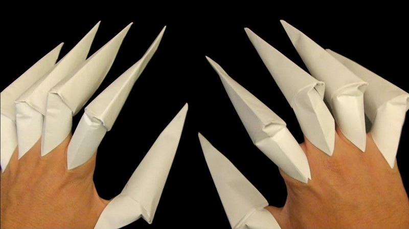 Оригами когти из бумаги — схема