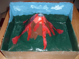 Модель вулкана своими руками 