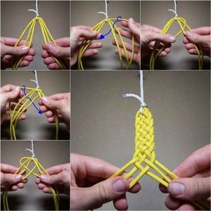 Плетение треугольника из веревки