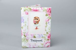 Обложка на паспорт скрапбукинг 