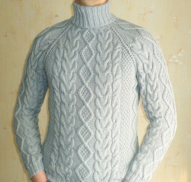 Рельефная и крупная вязка для свитера
